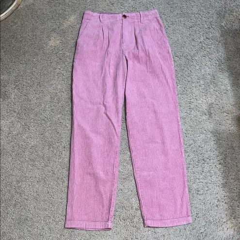 ALEX MILL Rugged Corduroy High Waist Straight Leg Ankle Crop Boy Pant Dusty Rose Pink Size 2 - Image 5