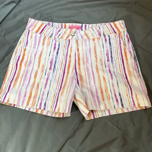 Isaac Mizrahi Orange and Purple Bermudas