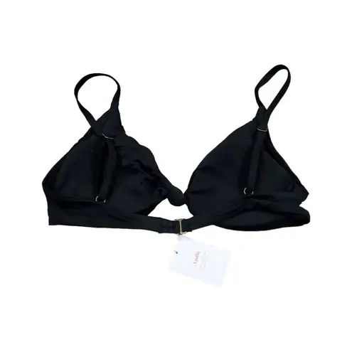 ANDIE Swim Santorini Bikini Top Knot Front Black Size Large