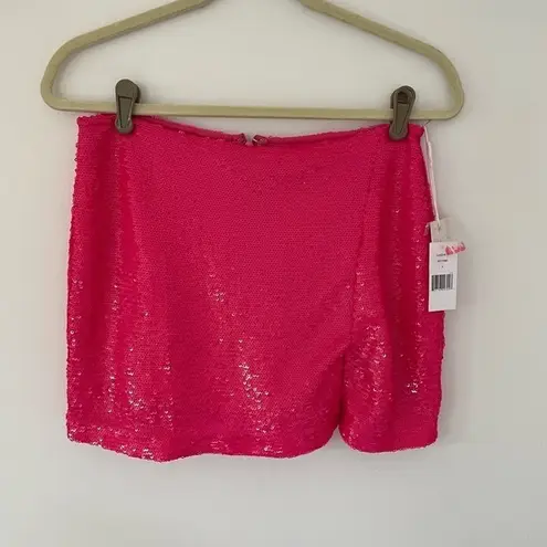 Love the Label NWT Sequin Mini Skirt in hot Pink, Size Small Pink