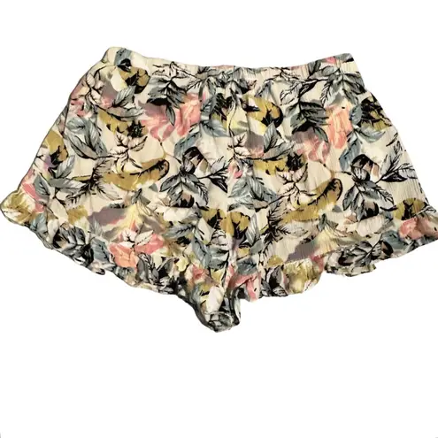 Ethereal Floral Ruffle Shorts Size Small