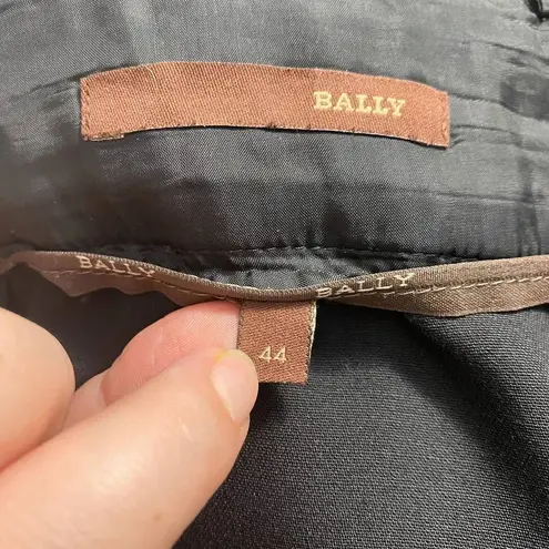 Bally Leather Accent Black Dress Pants Size US 8