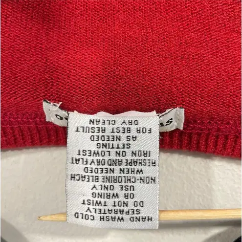 Sweet Romeo Womens crewneck long sleeve pullover sweater size S Red knit top