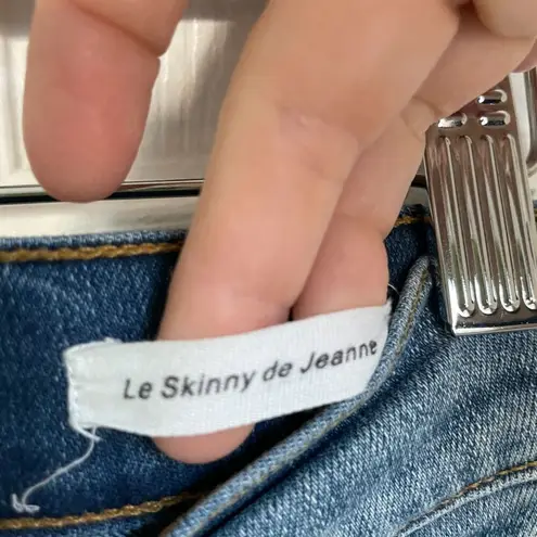 Frame Le Skinny de Jeanne Irvingford Raw Stagger Hem Jeans size 28