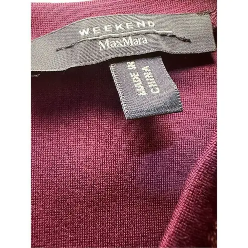 Max Mara Weekend Burgundy Provinom Jersey Lace Top Dress Sz M