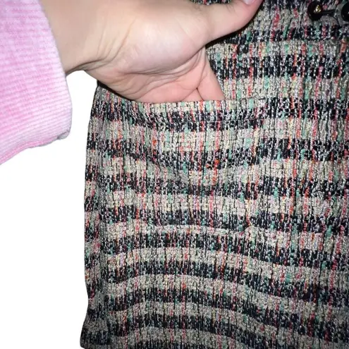 Scotch & Soda Scotch & Soda Short Mini Tweed Pocket Front A Line Skirt Combo T Multi Color Lg