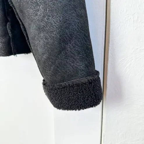 Reformation  | NWOT Stoke Sherpa Lined Suede Jacket in Black