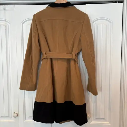 Dana Buchman Tan Cashmere/Wool Blend Pea Coat Size Medium