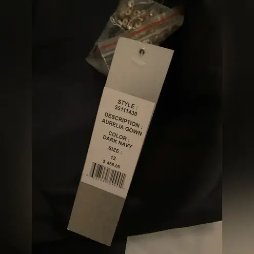 Kay Unger Aurelia Gown Dress Dark Navy