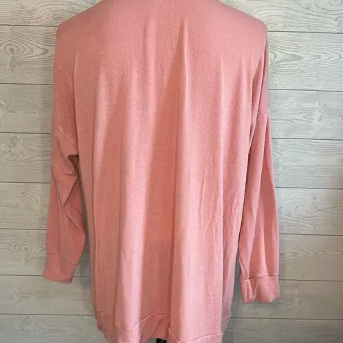 a.n.a . Peach v-neck long sleeve sweater Size XXL