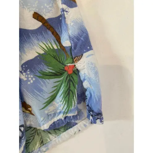 Gloria Vanderbilt Bahamas Tropical Short Sleeve Button Down Shirt Sz Lg Rayon