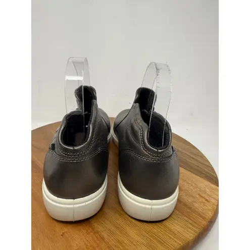 Ecco Soft 7 Low Womens Metallic Leather Zip Ankle Boots Shoes Size 39 8