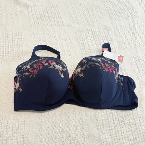 Cacique 48DD lightly lined balconette bra underwire BC 2984