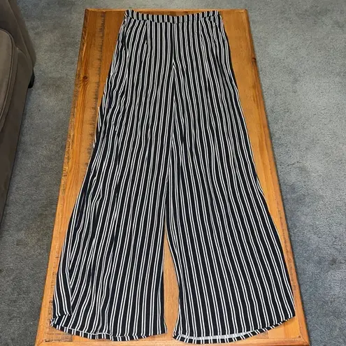 Amuse Society  Black and White Striped High Waisted Pants