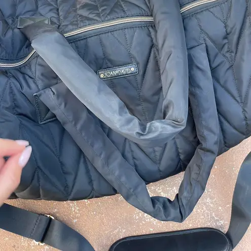 Joan & David  Black quilted travel duffel bag carry on / on great condition  - Image 4