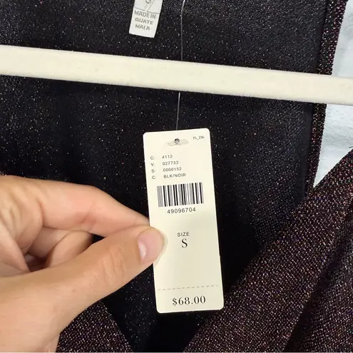 Anthropologie Eri + Ali Encore Shine Metallic Cami Top Gold Size S NWT Black