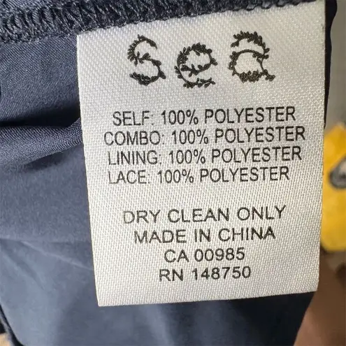 Sea New York Women's Floral Mosaic Fit N Flare Dress Blue Size 4