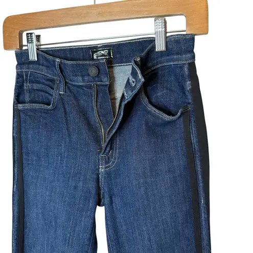 Mother Stunner Zip Ankle Step Fray Sweeping Racer Jean size 24 Blue