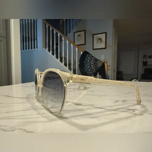 Chloé Chloe CE733S 109 Pearl/Champagne sunglasses with grey gradient lenses