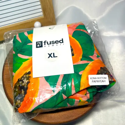 Fused Hawaii Kona Bottom Swimwear XL β Papayeah Tropical Papaya Print Green