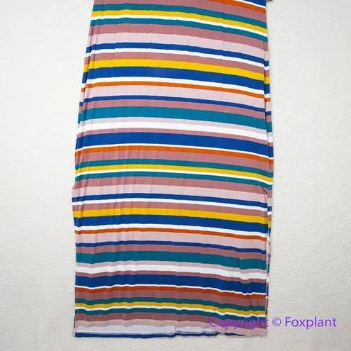 Eloquii New! Elements Women’s Plus Size Twist Back Midi Dress rainbow, 14/16