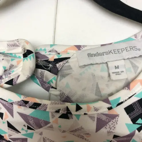 Finders Keepers Dream People Dress Geo Print Ivory