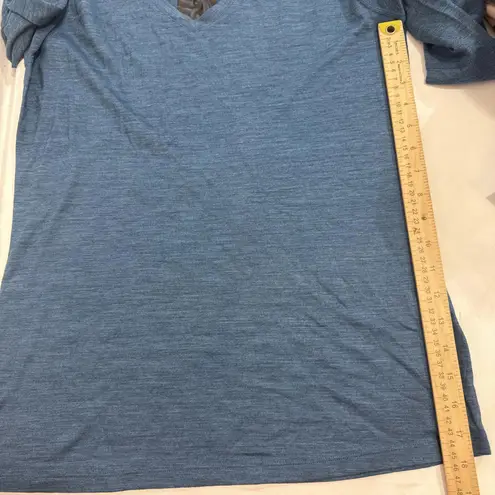 Smartwool Blue Preppy Gorpcore Hiking Intraknit Merino Wool BaseLayer Top Sz Med