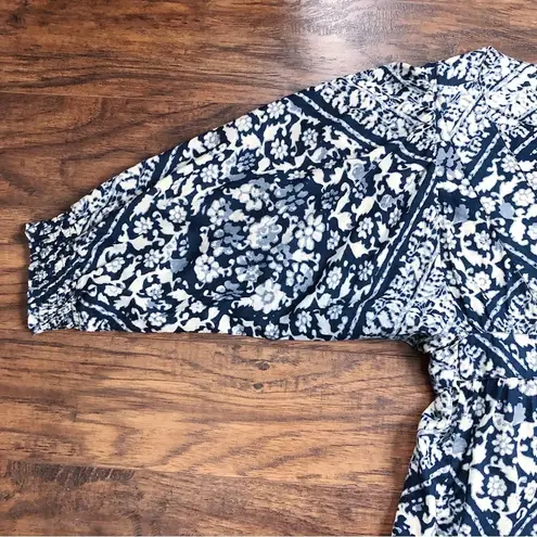 Denim & Supply Ralph Lauren Denim & Supply • Ralph Lauren dress blue pattern cotton voile boho mini coastal