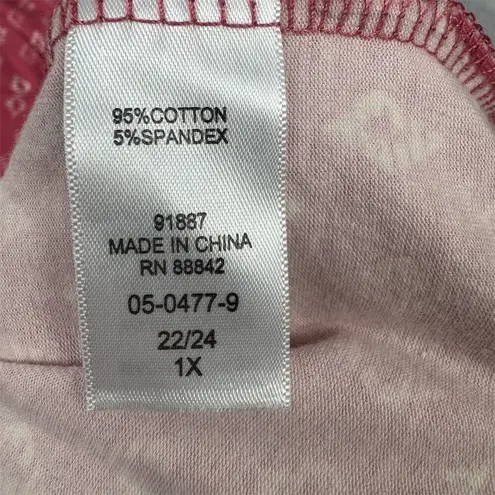 Woman Within Plus 1X Pink Sleeveless Knee Length Dress