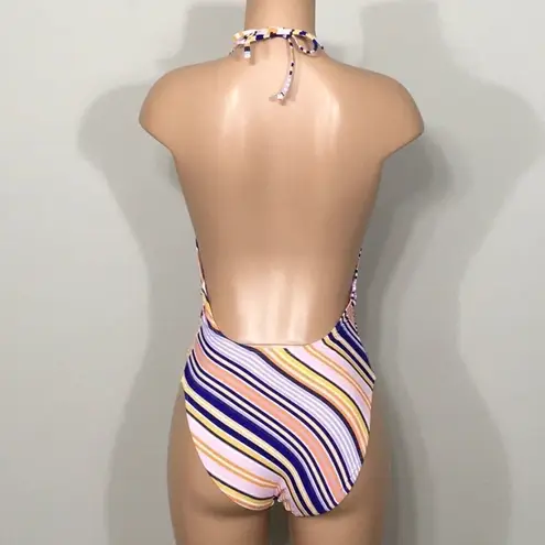 The Bikini Lab stripe cheeky swimsuit. NWOT