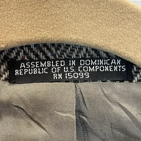 Vintage One Of A Kind Christmas Womens XXL Wool Coat Hand Painted Rudolf Lights Gray