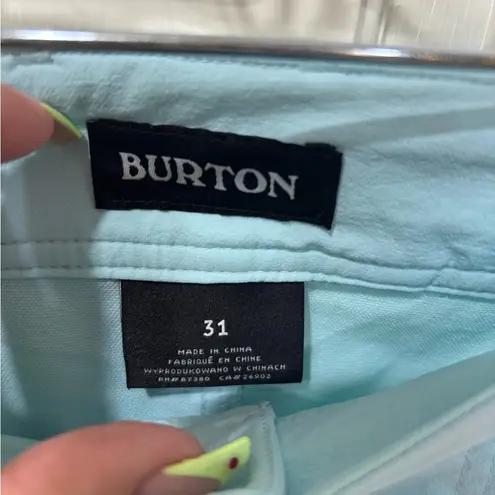 Burton High Waist Blue Shorts Relaxed Fit Size 31