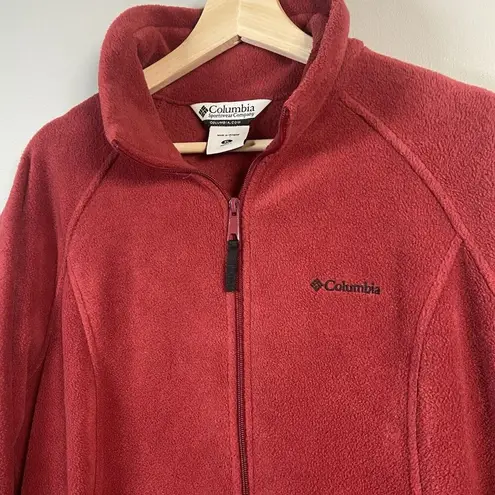 Columbia  Jacket Women’s XL Red Pink Full Zip Fleece Pullover Jacket