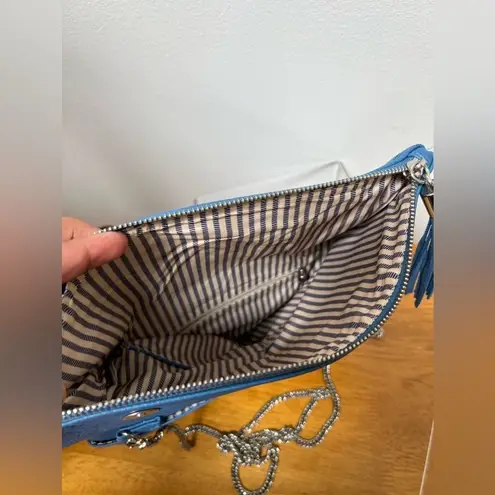 Moda One Blue Luxe Palermo Stitch Detail Clutch