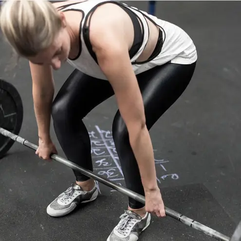 Koral Activewear Vortex off-white speckled layered jersey tank top size S small