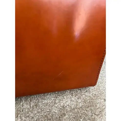 Pratesi Firenze Italian cognac Leather square Satchel Brown cross body bag