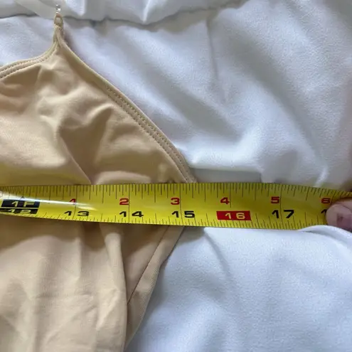 Capezio Beige One Piece Sleeveless Womens Size XL Leotard Dance Padded Tan