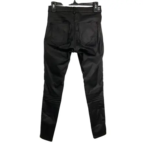 Dr. Denim Lexy Skinny Jeans in Black Metal Small Womens Vegan Pleather