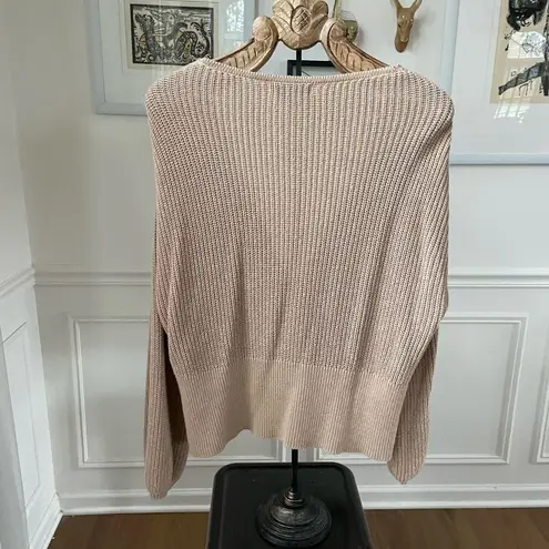 Billie The Label Madeleine Double Breasted Cardigan Sweater Tan M Size M