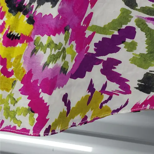 MISA Los Angeles Womens Dress Medium Floral Cutout Puff Sleeve Cottage Flirty