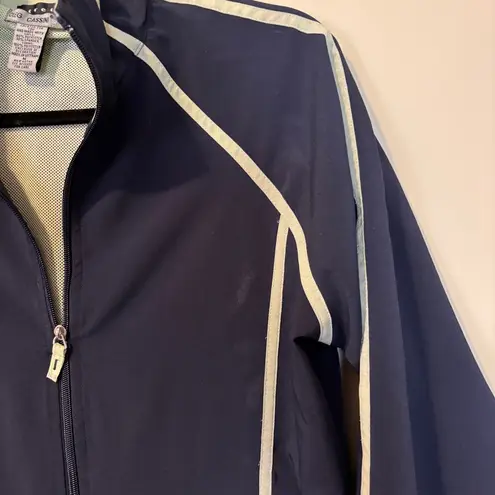 Oleg Cassini Sport Navy and Green Utility Jacket Blue Size M