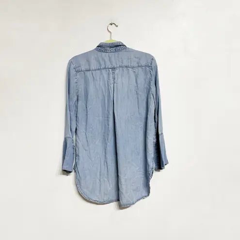 Cloth & Stone Anthropologie  Chambray Tencel Button Down Shirt Sz M - Image 9