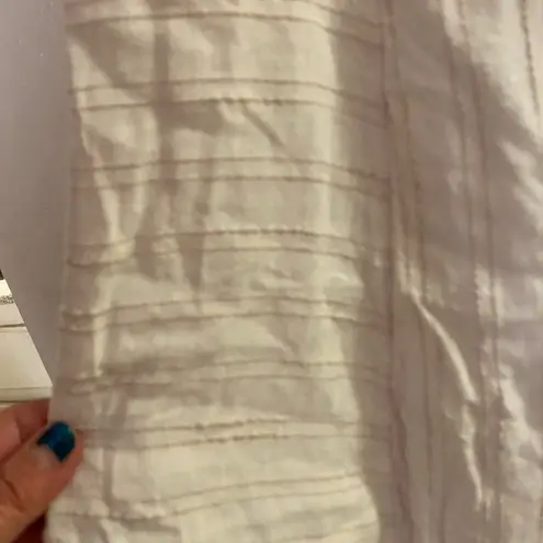 L  L*Space Women’s Short Halter Dress M Ivory With Beige Stripes #130061 thumbnail 2