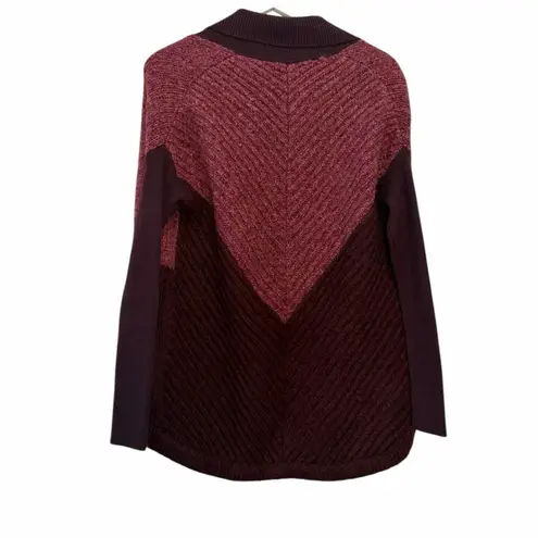 Smartwool Open Front Colorblock Wool Blend Cardigan Sweater XS