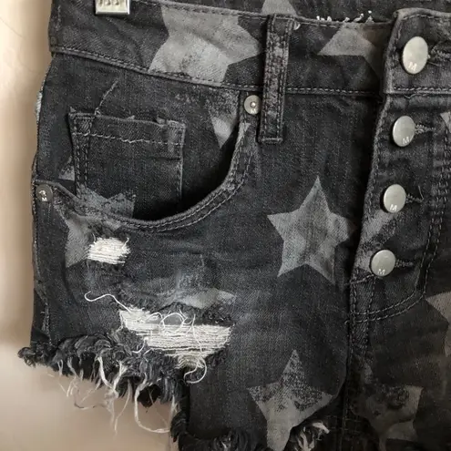 Mossimo High Rise Button Fly Stars Bootie shorts Size 25