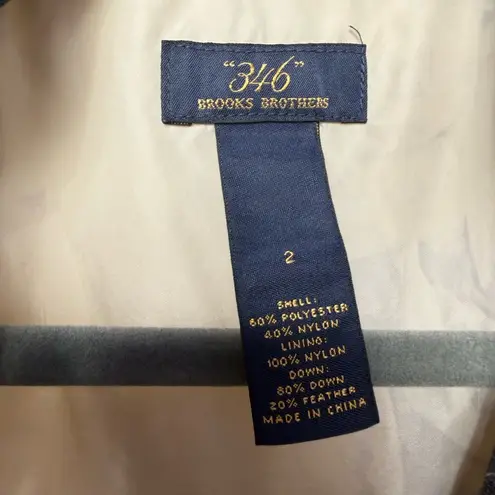 Brooks Brothers Brooks Brothers Down Quilted Full Zip Jacket in Beige Size 2