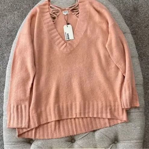 Laced Back Sweater Orange Size undefined