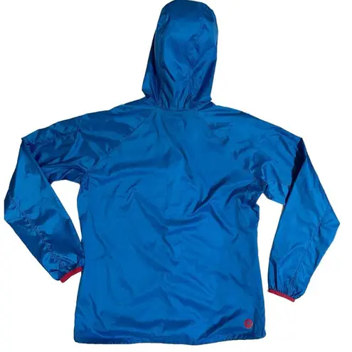 Marmot  lightweight blue hooded windbreaker size Large