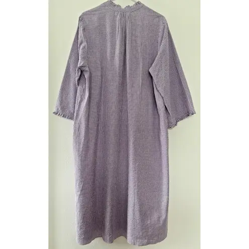 Rungolee Jacqueline Dress Womens XL Purple Gingham Midi Ruffle Cottagecore NWT