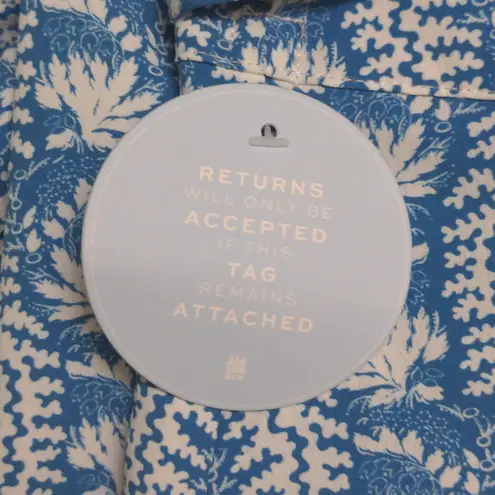 Hill House The Mirabel Skirt Trailing Vine Blue Linear Floral Poly Crepe XL New